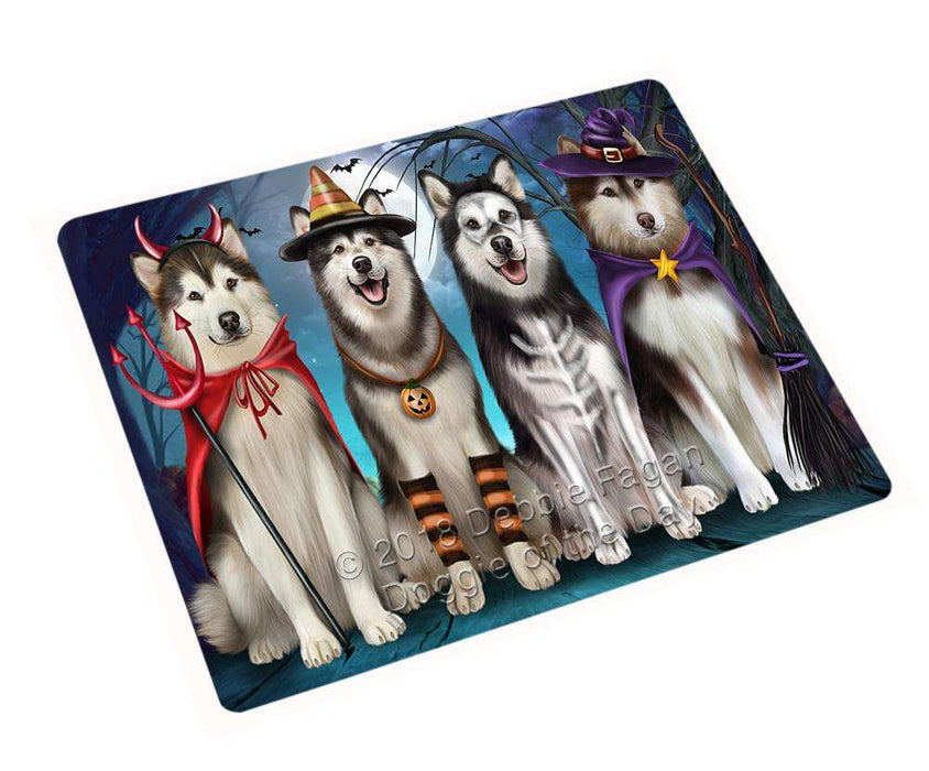 Happy Halloween Trick or Treat Alaskan Malamutes Dog Blanket BLNKT108786