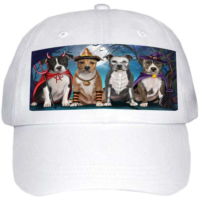 Happy Halloween Trick or Treat American Staffordshire Terrier Dog Ball Hat Cap HAT61464