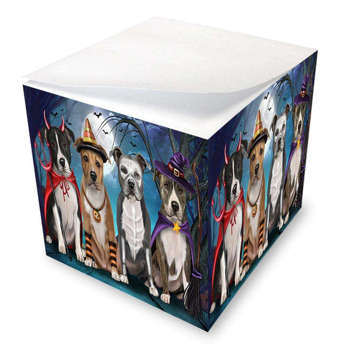 Happy Halloween Trick or Treat American Staffordshire Terrier Dog Note Cube NOC52577