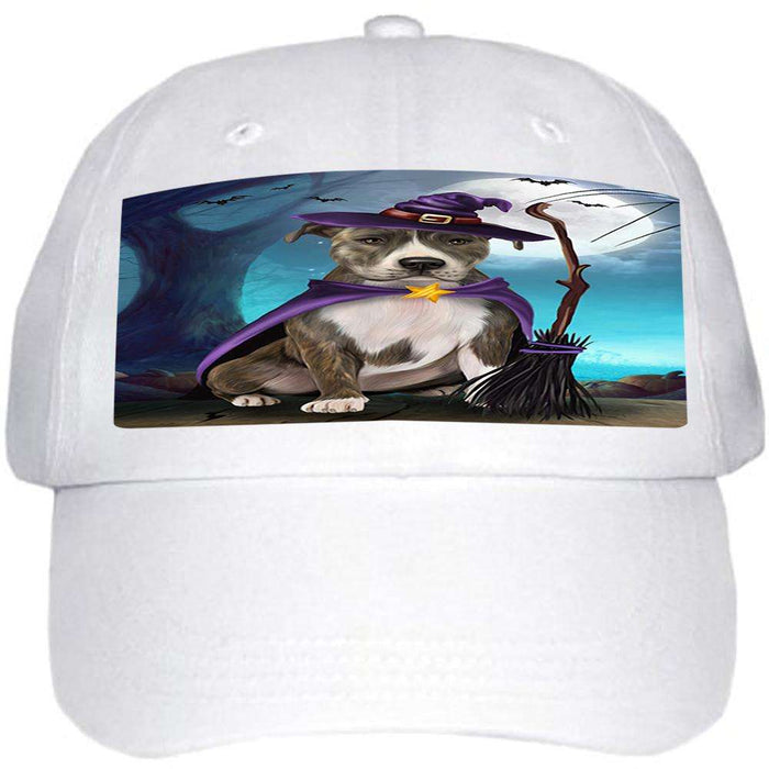 Happy Halloween Trick or Treat American Staffordshire Terrier Dog Witch Ball Hat Cap HAT61407