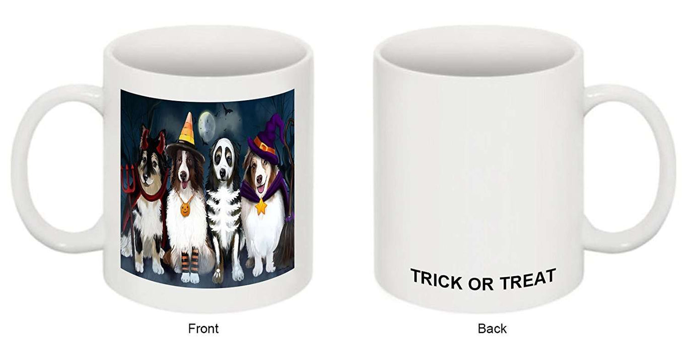 Happy Halloween Trick or Treat Australian Shepherd Dog in Costumes Mug