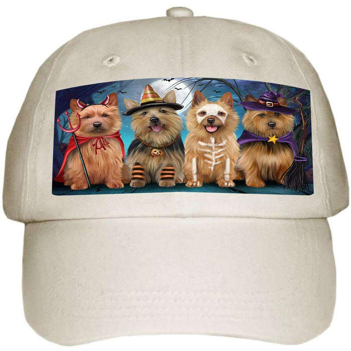 Happy Halloween Trick or Treat Australian Terrier Dog Ball Hat Cap HAT61467