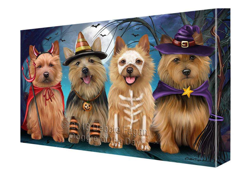 Happy Halloween Trick or Treat Australian Terrier Dog Canvas Print Wall Art Décor CVS89999