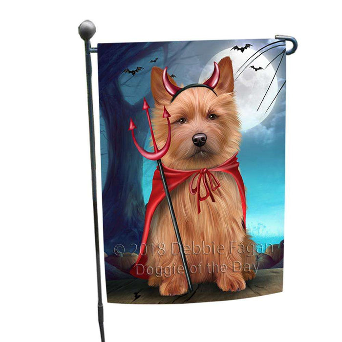 Happy Halloween Trick or Treat Australian Terrier Dog Devil Garden Flag GFLG52466