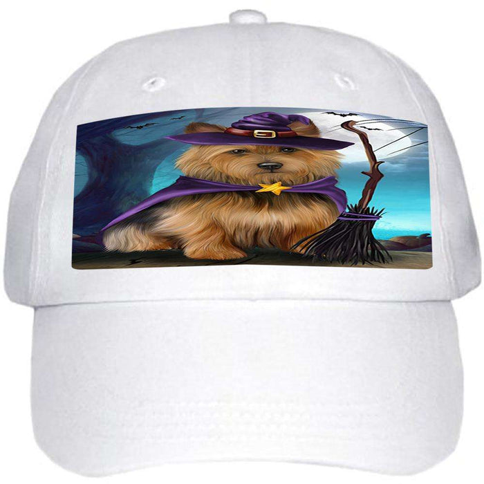 Happy Halloween Trick or Treat Australian Terrier Dog Witch Ball Hat Cap HAT61410