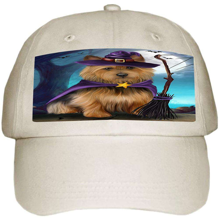 Happy Halloween Trick or Treat Australian Terrier Dog Witch Ball Hat Cap HAT61410