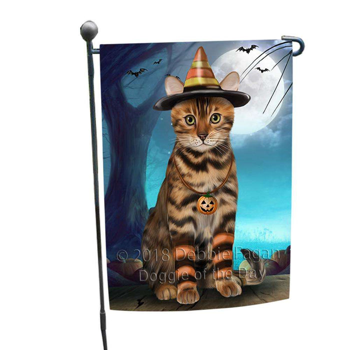 Happy Halloween Trick or Treat Bengal Cat Garden Flag GFLG54687