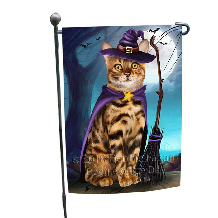 Happy Halloween Trick or Treat Bengal Cat Garden Flag GFLG54689