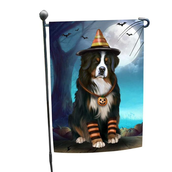 Happy Halloween Trick or Treat Bernese Mountain Dog Candy Corn Garden Flag
