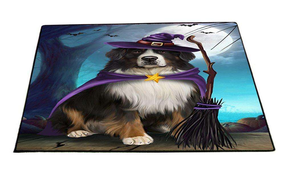 Happy Halloween Trick or Treat Bernese Mountain Dog Witch Indoor/Outdoor Floormat
