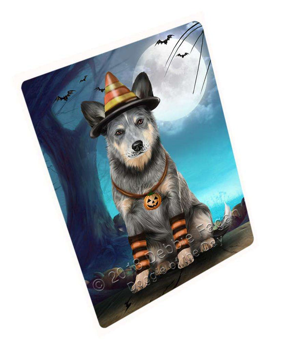Happy Halloween Trick or Treat Blue Heeler Dog Candy Corn Blanket BLNKT88815