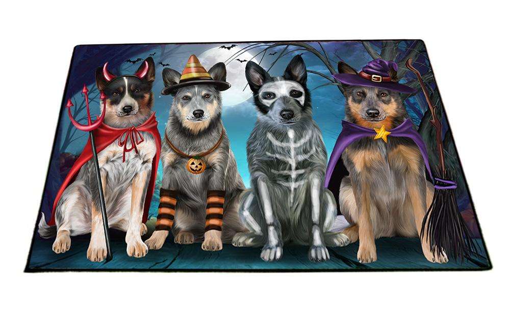 Happy Halloween Trick or Treat Blue Heeler Dog Floormat FLMS51798