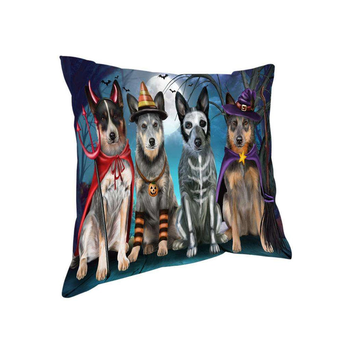 Happy Halloween Trick or Treat Blue Heeler Dog Pillow PIL66472