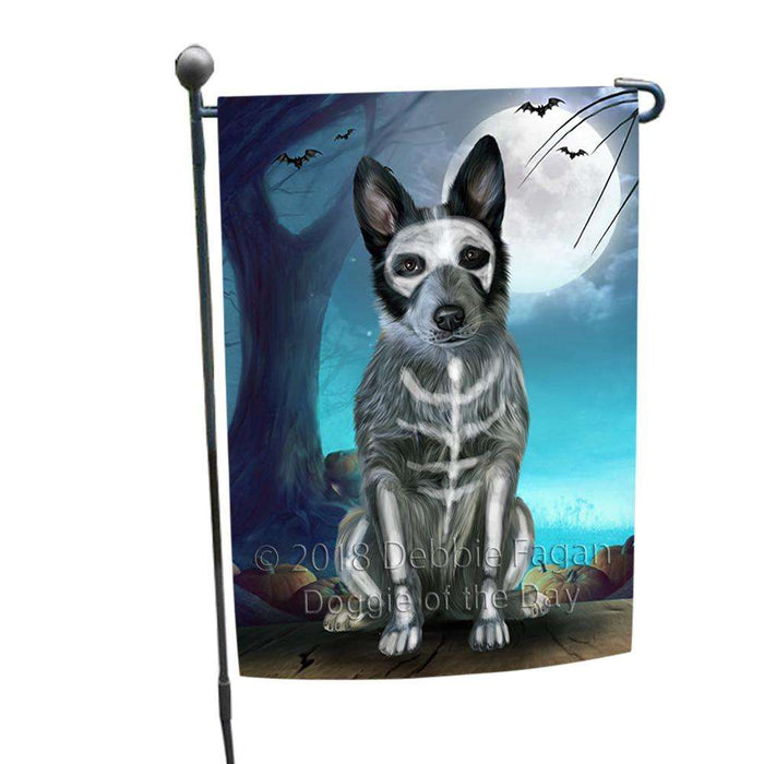 Happy Halloween Trick or Treat Blue Heeler Dog Skeleton Garden Flag GFLG52486