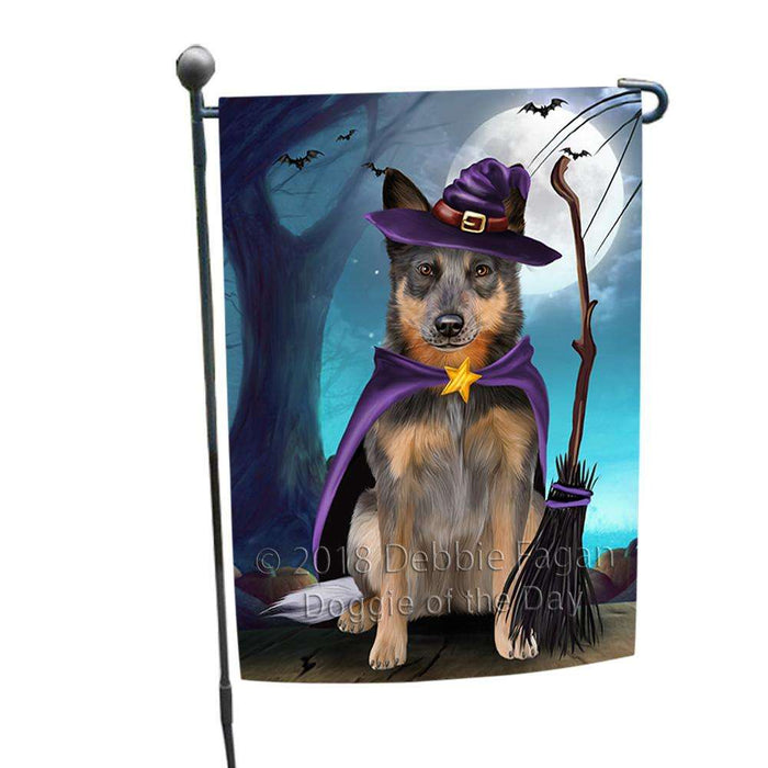 Happy Halloween Trick or Treat Blue Heeler Dog Witch Garden Flag GFLG52505