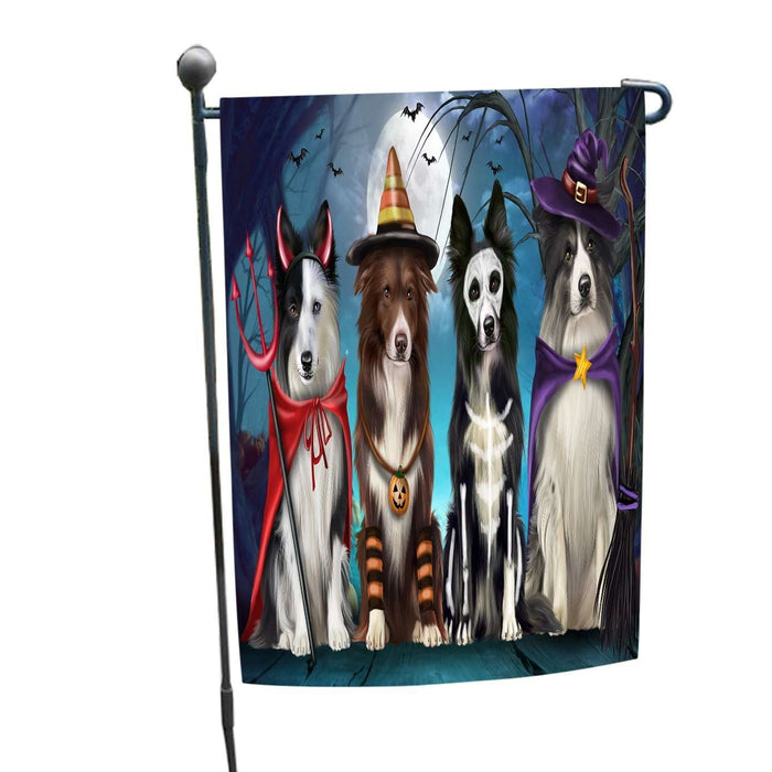 Happy Halloween Trick or Treat Border Collie Dog Garden Flag