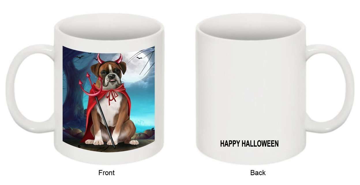 Happy Halloween Trick or Treat Boxer Dog Devil Mug