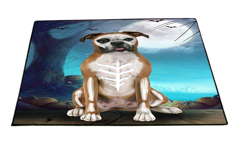 Happy Halloween Trick or Treat Boxer Dog Skeleton Indoor/Outdoor Floormat