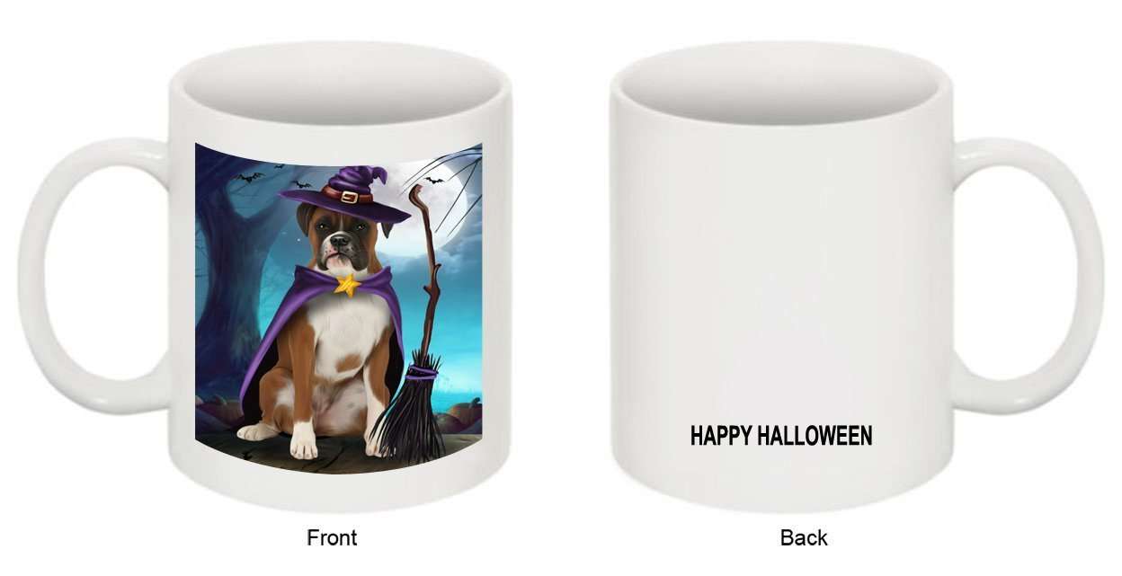 Happy Halloween Trick or Treat Boxer Dog Witch Mug