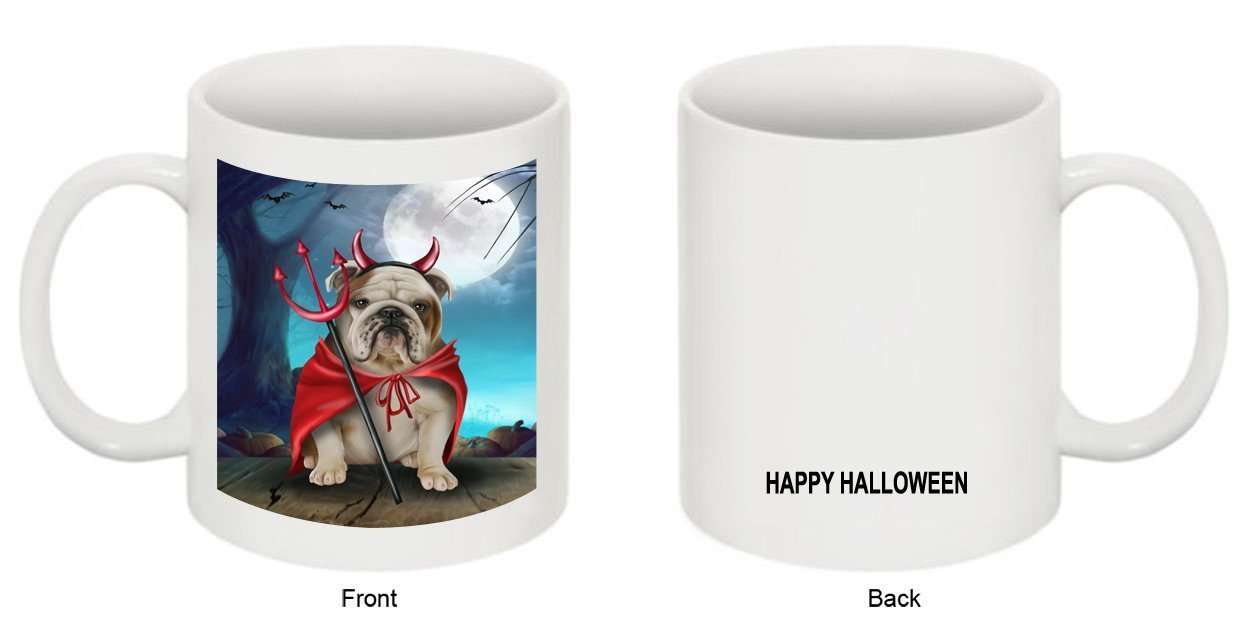 Happy Halloween Trick or Treat Bulldog Dog Devil Mug