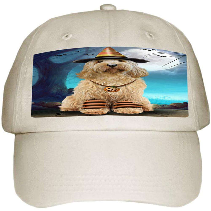Happy Halloween Trick or Treat Cockapoo Dog Candy Corn Ball Hat Cap HAT61245