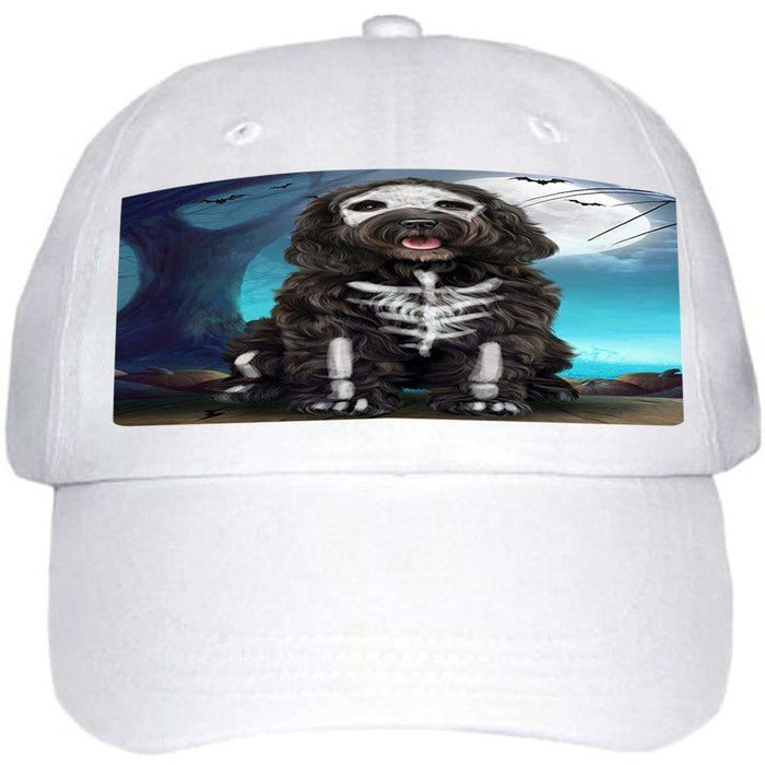 Happy Halloween Trick or Treat Cockapoo Dog Skeleton Ball Hat Cap HAT61359