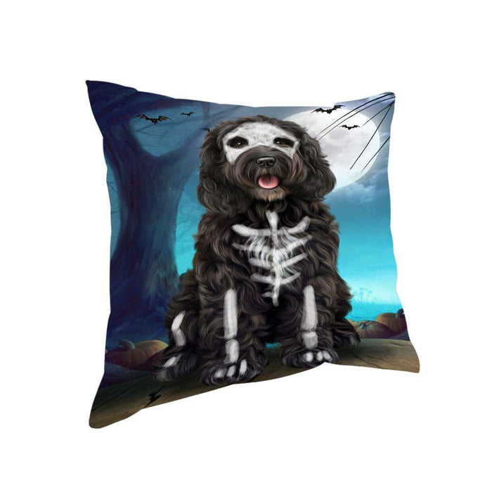 Happy Halloween Trick or Treat Cockapoo Dog Skeleton Pillow PIL66324