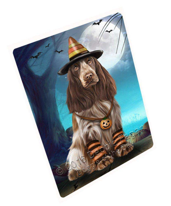 Happy Halloween Trick or Treat Cocker Spaniel Dog Candy Corn Art Portrait Print Woven Throw Sherpa Plush Fleece Blanket