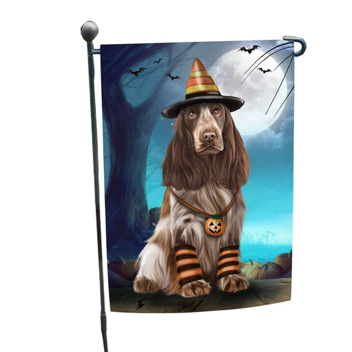 Happy Halloween Trick or Treat Cocker Spaniel Dog Candy Corn Garden Flag