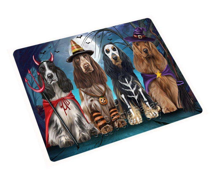 Happy Halloween Trick or Treat Cocker Spaniel Dog Tempered Cutting Board