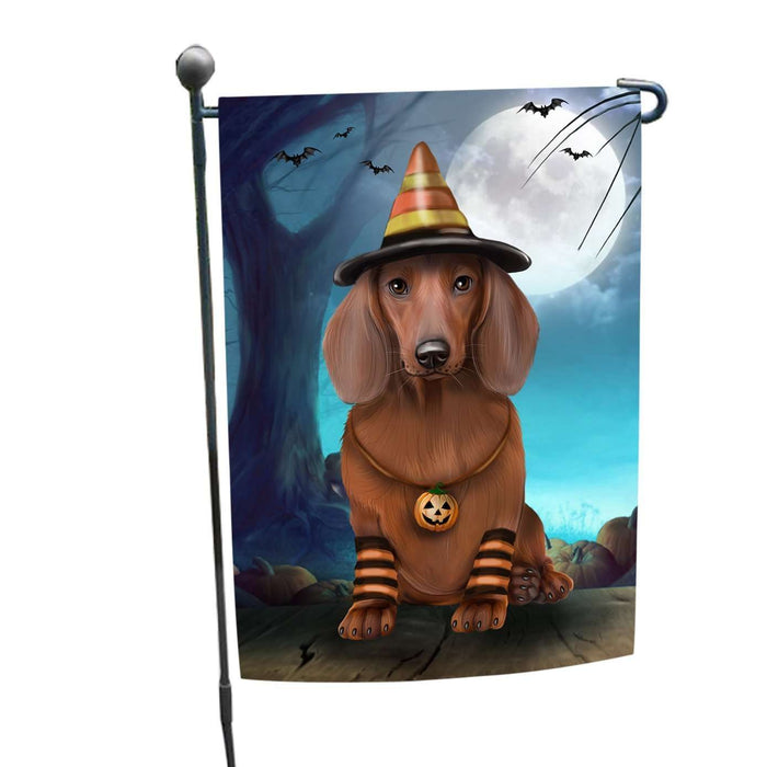 Happy Halloween Trick or Treat Dachshund Dog Candy Corn Garden Flag