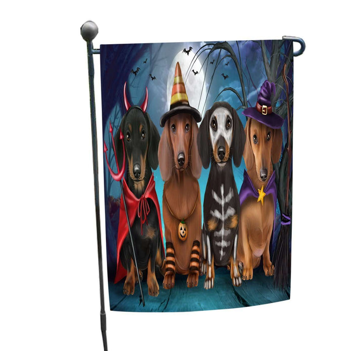 Happy Halloween Trick or Treat Dachshund Dog Garden Flag