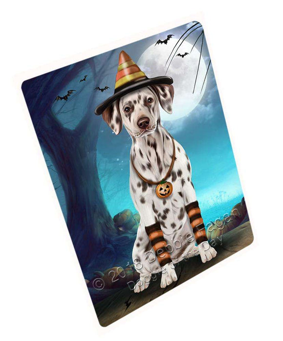 Happy Halloween Trick or Treat Dalmatian Dog Candy Corn Blanket BLNKT88833