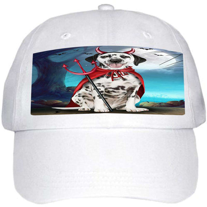 Happy Halloween Trick or Treat Dalmatian Dog Devil Ball Hat Cap HAT61305