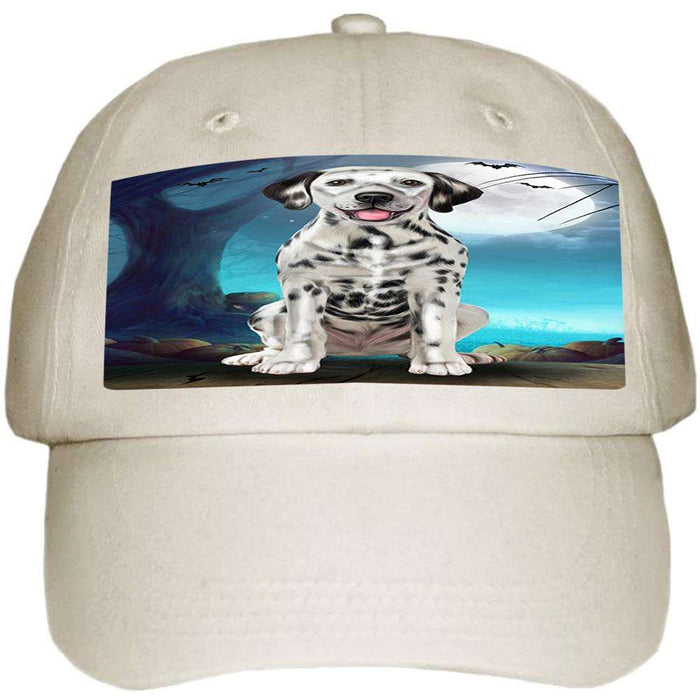 Happy Halloween Trick or Treat Dalmatian Dog Skeleton Ball Hat Cap HAT61362