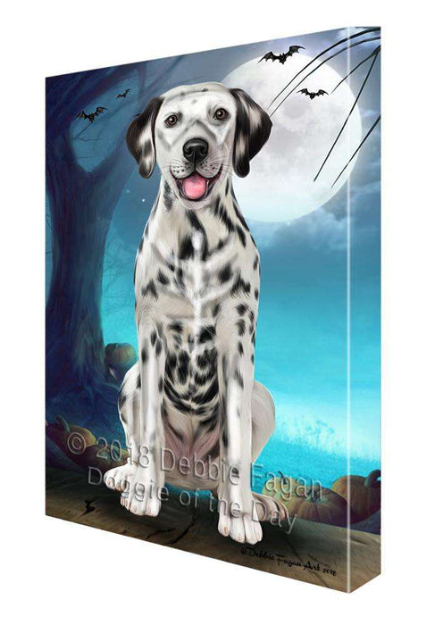 Happy Halloween Trick or Treat Dalmatian Dog Skeleton Canvas Print Wall Art Décor CVS89684