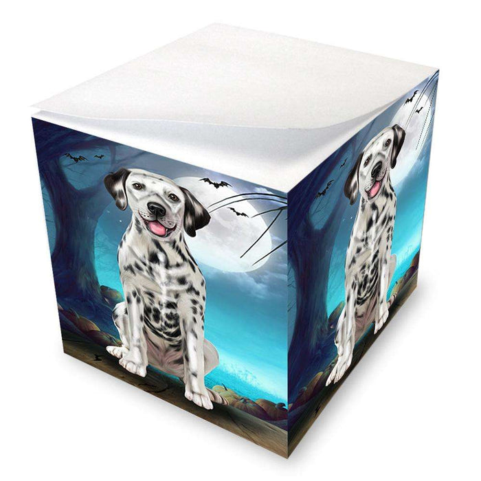 Happy Halloween Trick or Treat Dalmatian Dog Skeleton Note Cube NOC52543