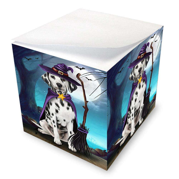 Happy Halloween Trick or Treat Dalmatian Dog Witch Note Cube NOC52562