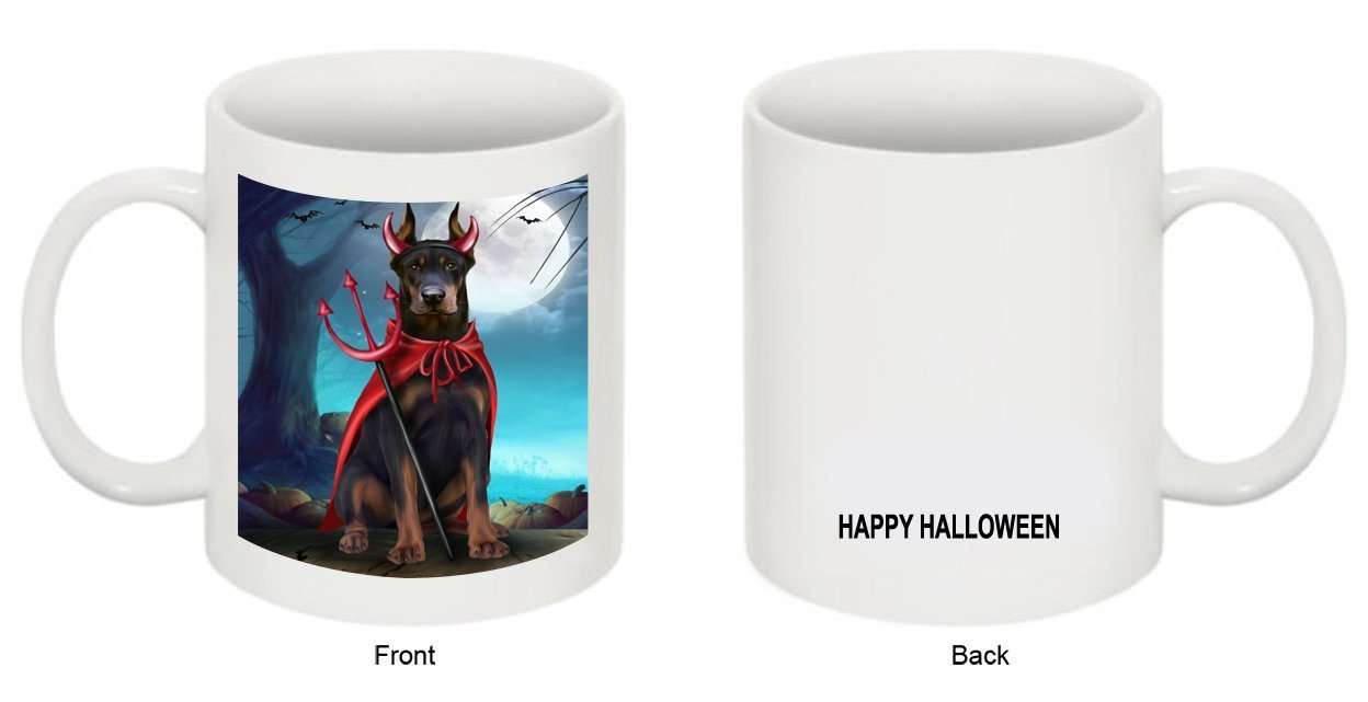 Happy Halloween Trick or Treat Doberman Dog Devil Mug