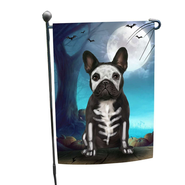 Happy Halloween Trick or Treat French Bulldog Skeleton Garden Flag