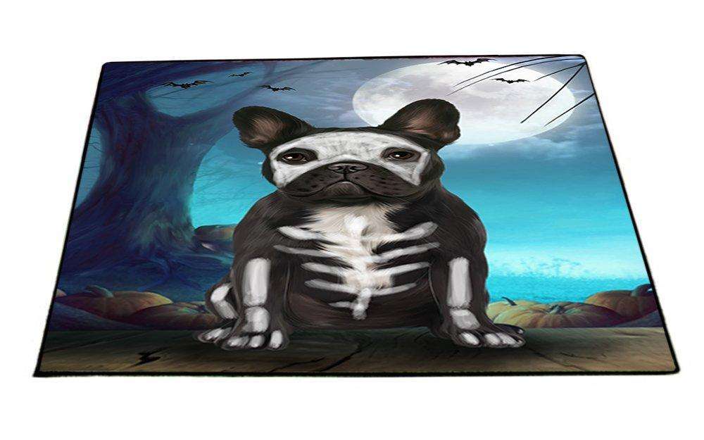 Happy Halloween Trick or Treat French Bulldog Skeleton Indoor/Outdoor Floormat