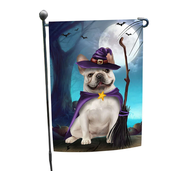 Happy Halloween Trick or Treat French Bulldog Witch Garden Flag