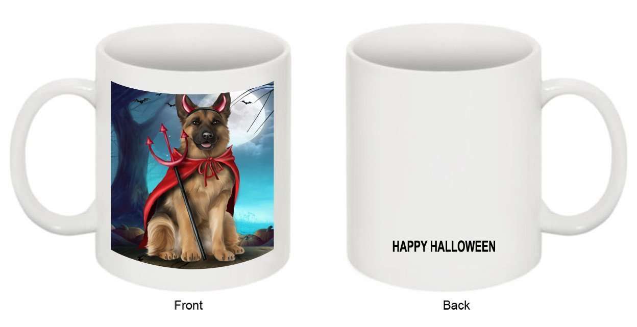 Happy Halloween Trick or Treat German Shepherd Dog Devil Mug