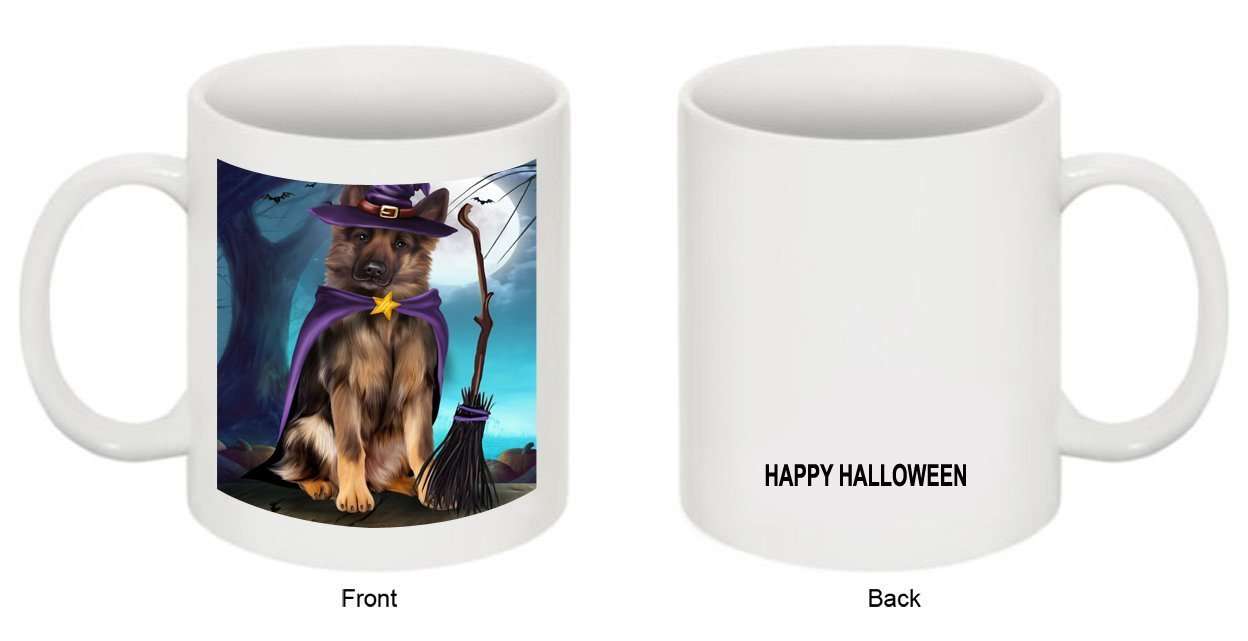 Happy Halloween Trick or Treat German Shepherd Dog Witch Mug