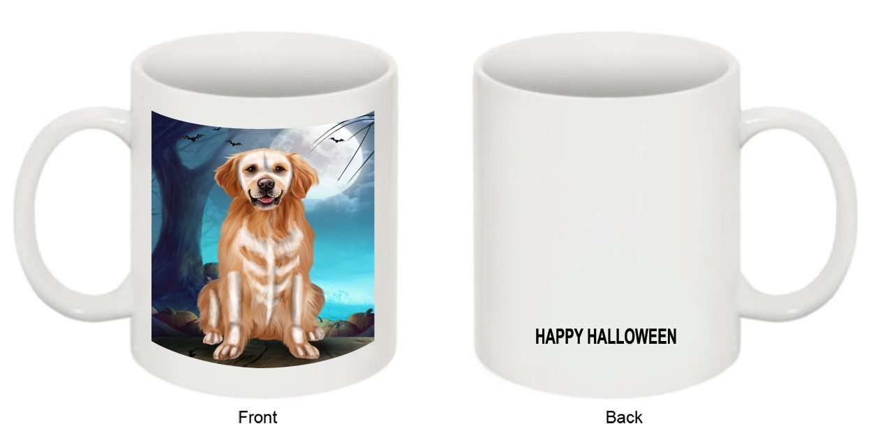 Happy Halloween Trick or Treat Golden Retriever Dog Skeleton Mug
