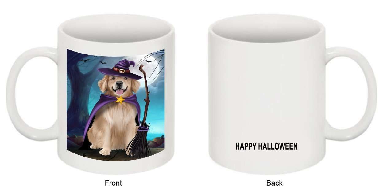 Happy Halloween Trick or Treat Golden Retriever Dog Witch Mug