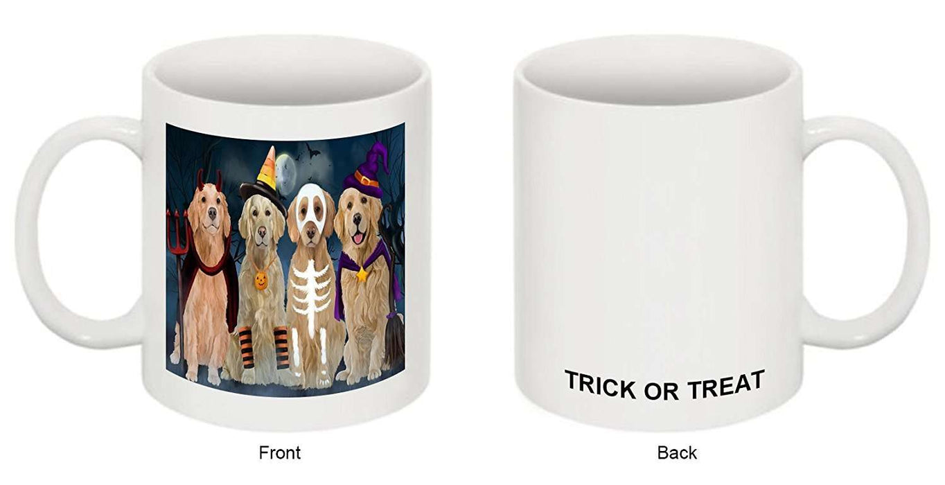 Happy Halloween Trick or Treat Golden Retrievers Dog in Costumes Mug
