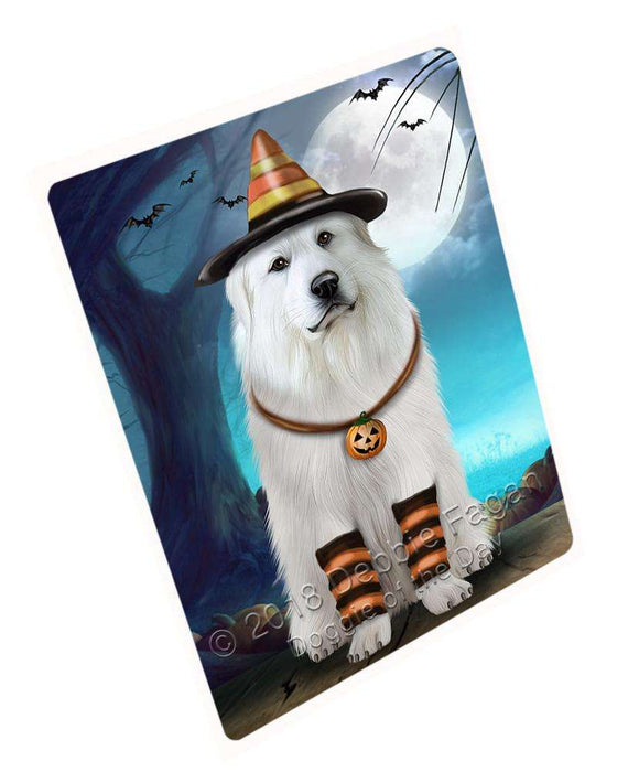 Happy Halloween Trick or Treat Great Pyrenee Dog Candy Corn Blanket BLNKT88842