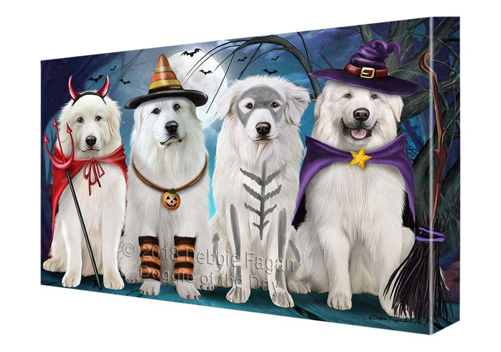 Happy Halloween Trick or Treat Great Pyrenee Dog Canvas Print Wall Art Décor CVS90035