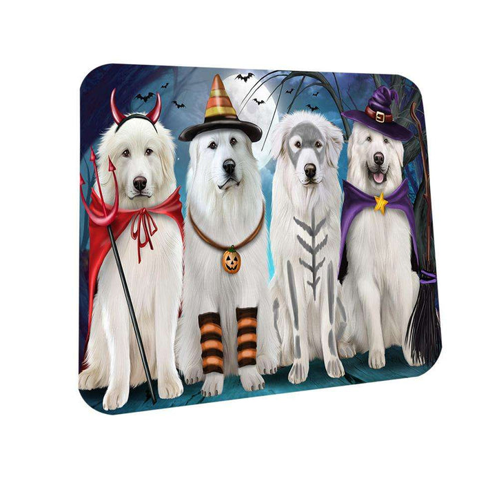 Happy Halloween Trick or Treat Great Pyrenee Dog Coasters Set of 4 CST52541
